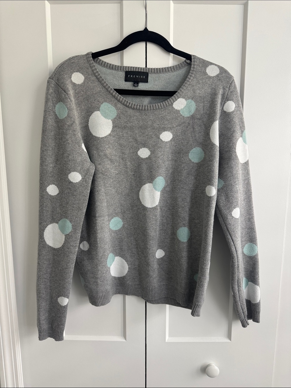 Premise Grey Polka Dot Sweater